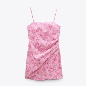 Zara pink floral dress